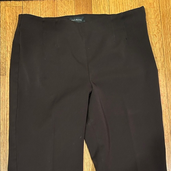 Talbots Dark Brown Bi-Stretch Straight Leg Pants Size 10 - Picture 3 of 12